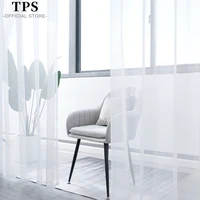 tps cheap thin curtain window kitchen solid white sheer curtain for living room bedroom finished curtains for the room panels