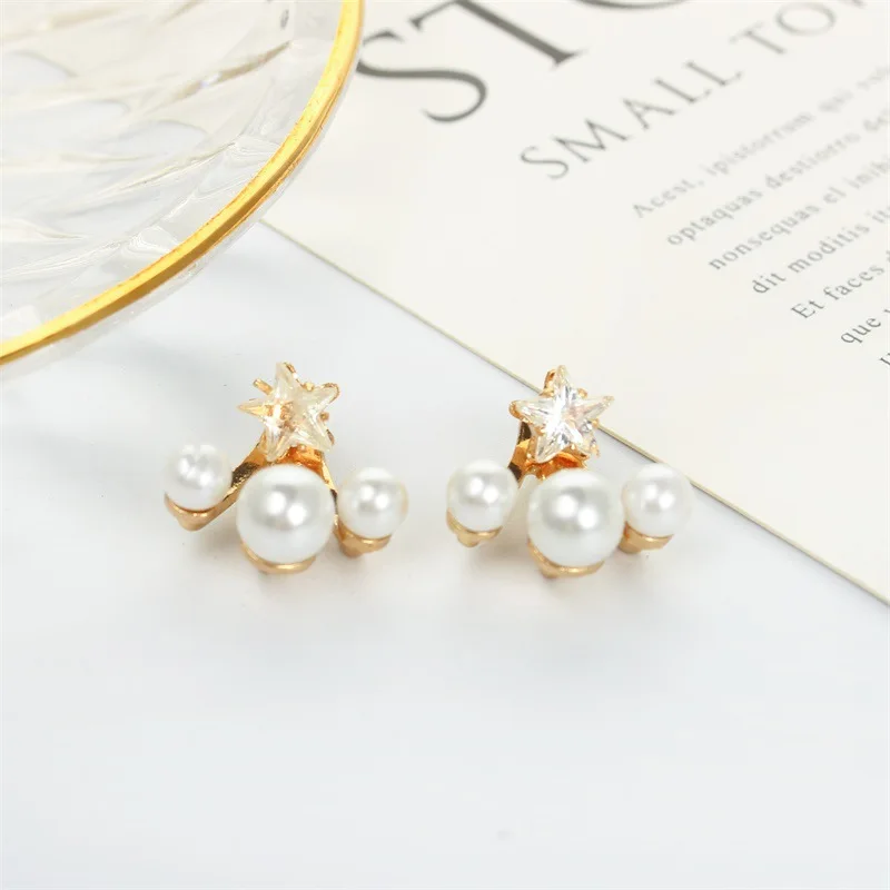 12 пар сережек с кристаллами и звездами женские сережки-гвоздики искусственным