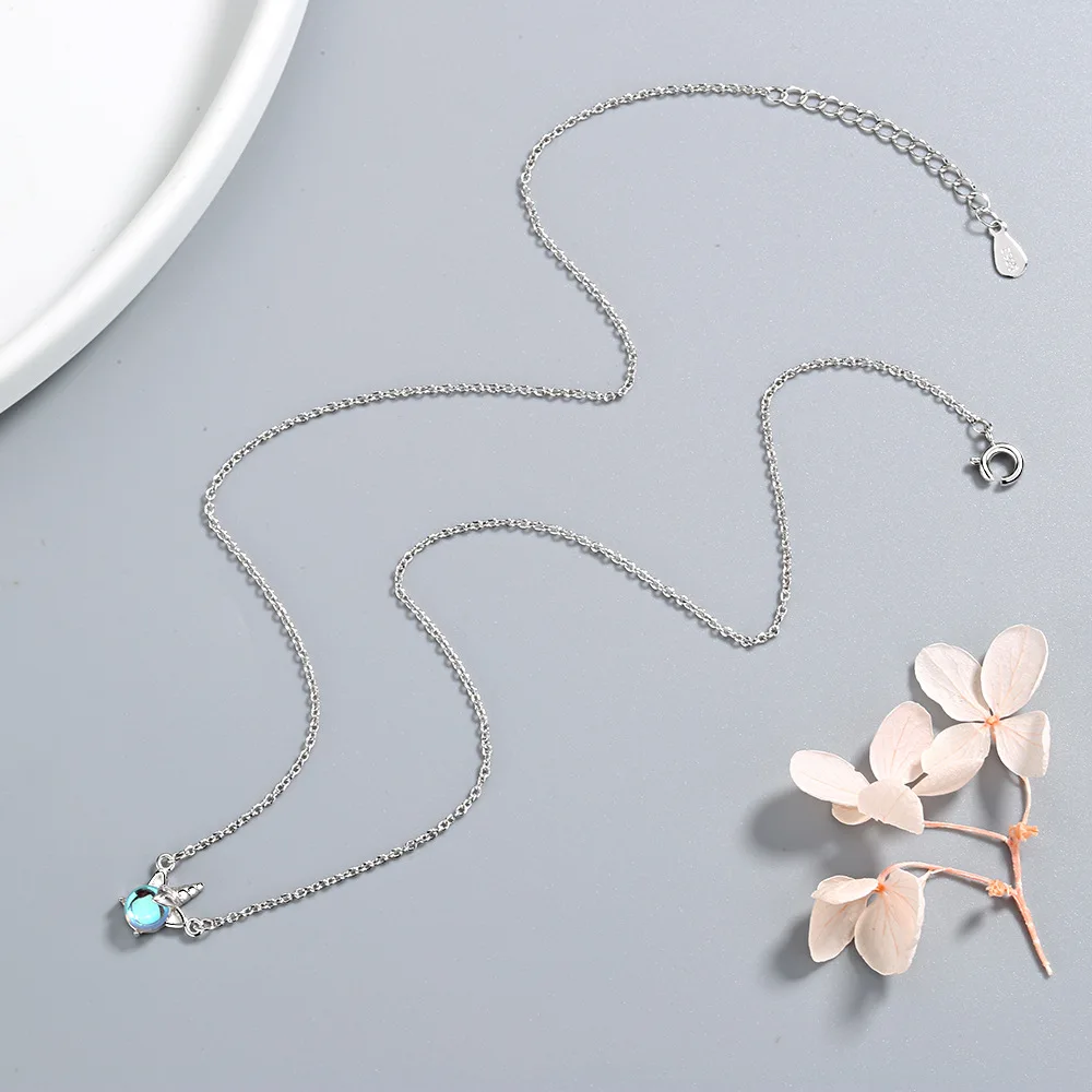 MEETSOFT посеребренное ожерелье с кулоном Минималистичная градиентная цепочка до