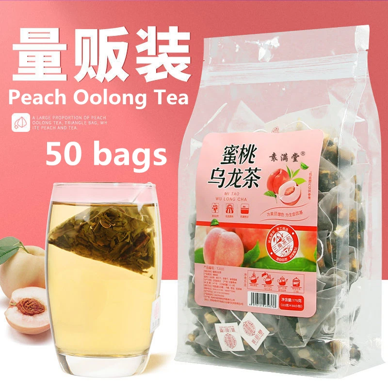 

[50 bags] Peach White Peach Oolong Tea Bag Scented Tea Combination Health Flower Nectar Fruit Tea Tea Tea Bag china tea
