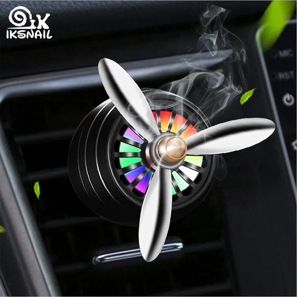 Автомобильный освежитель воздуха IKSNAIL мини со светодиодной подсветкой с клипсой