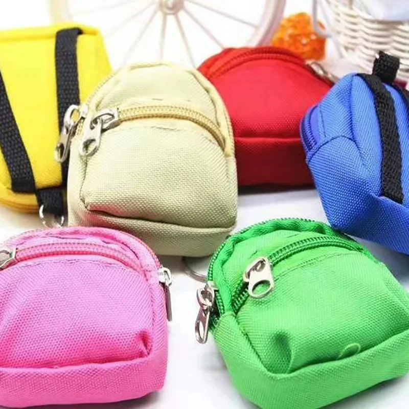 Милый брелок в форме сумки кошельки на молнии для монет Женский мини-рюкзак