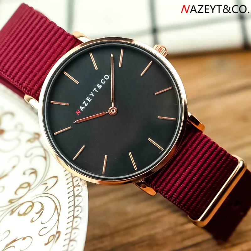 Nazeyt роскошный бренд Рубин красный для мужчин и женщин повседневные наручные часы