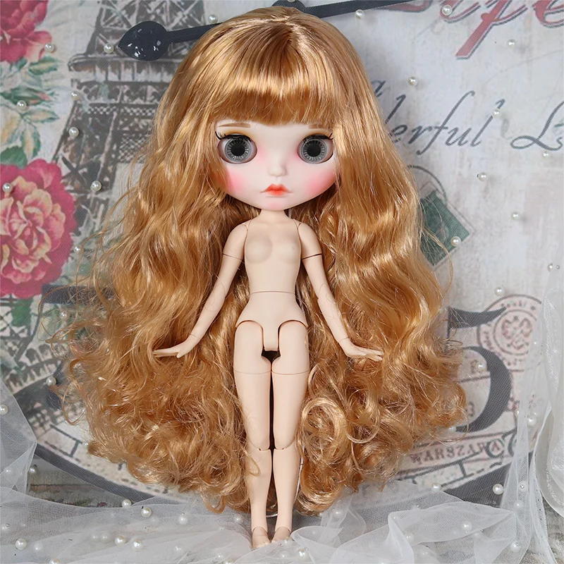 Blyth кукольные 19 суставы тела Мода парик из белой кожи ледяной BJD 30 см 1/6 Обнаженная