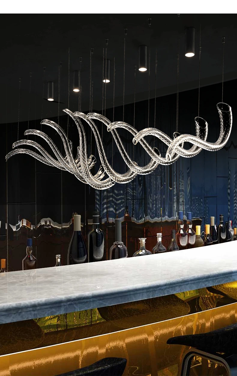 Отдел продаж креативная Люстра для бара современный минималистичный светильник