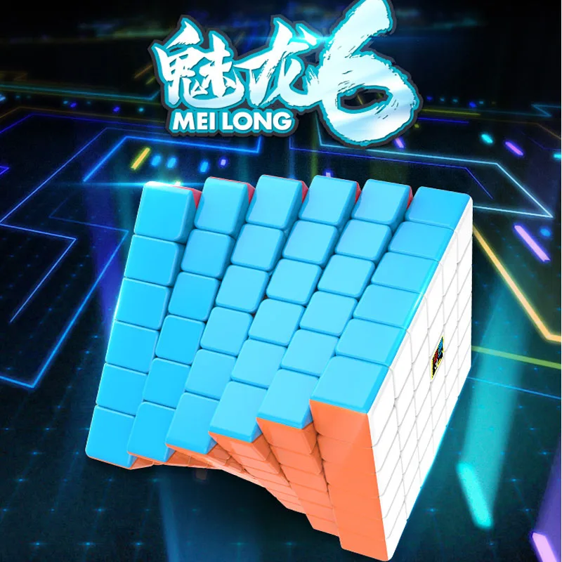 

MFJS Meilong 6x6 Stickerless speed cube Moyu Mofang Jiaoshi 6x6x6 Magic cube YuXin Black Kirin 5X5