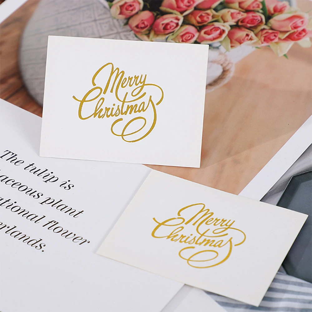 50 шт. мини золотые рельефные открытки &quotспасибо&quot &quotДень Святого Валентина&quot