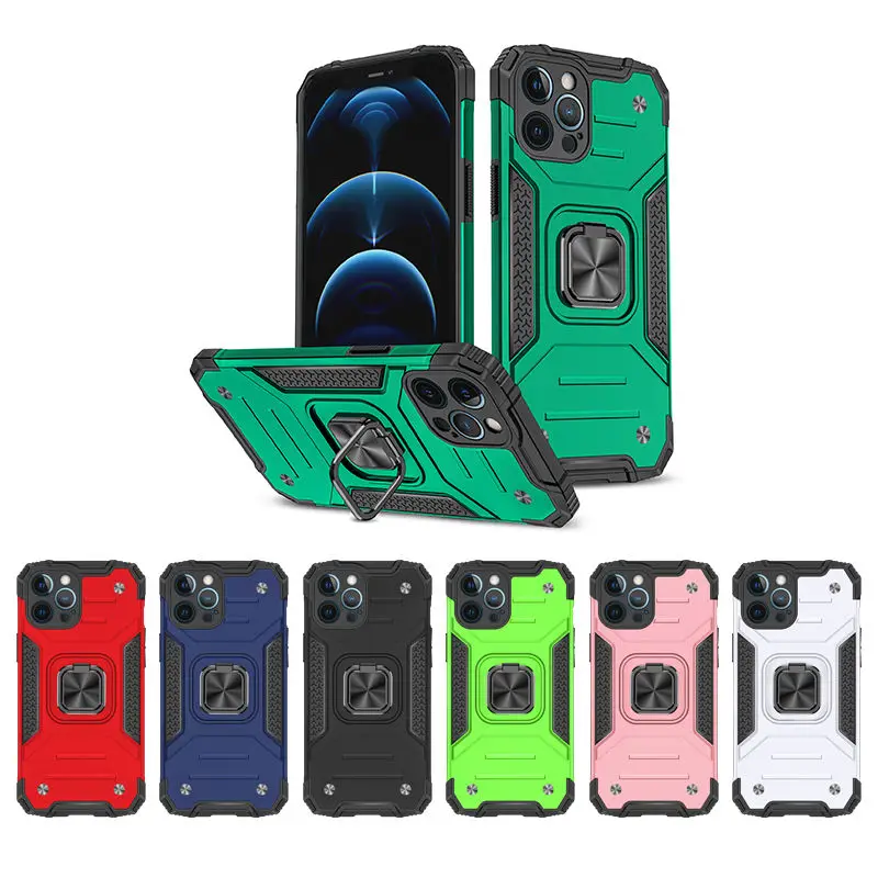 

2021 new luxury sergeant phone case For iphone 13 12 11 XS Pro Max 6 7 8 Plus Ring bracket lens protection push window Cover