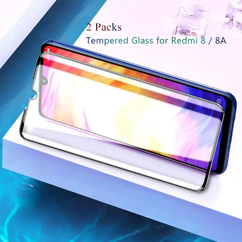 2 шт. закаленное стекло для Xiaomi Redmi 8A 8 полное покрытие тонкий защитный экран