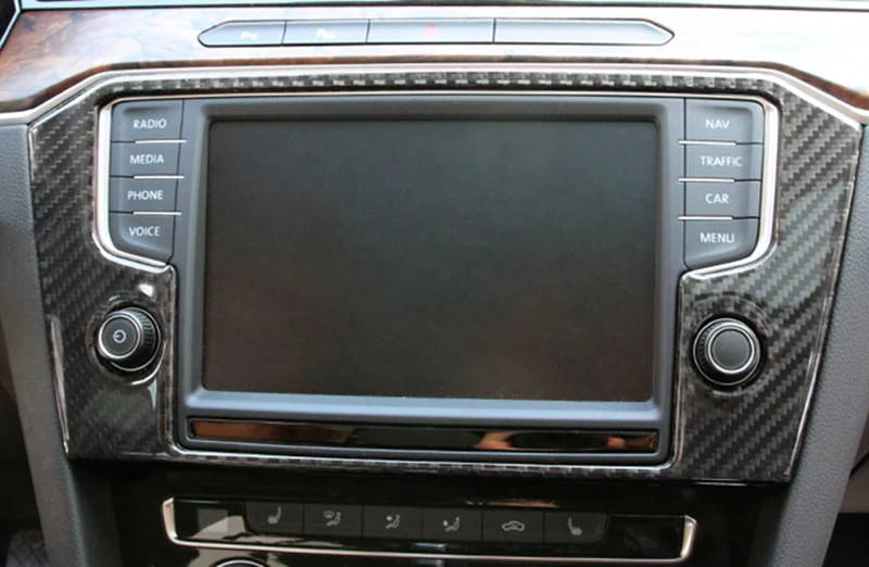 

For VW Volkswagen Passat B8 / Arteon / Wagon 2017-2020 Carbon Style 8 Inch GPS Screen Navigation Frame Trim Sticker Car styling