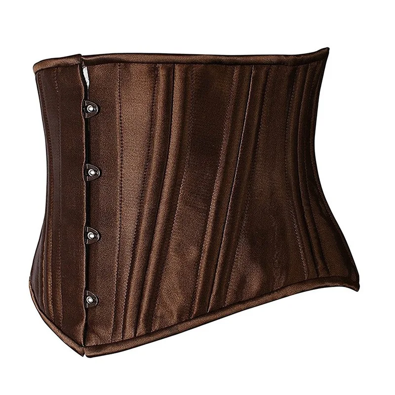 Женский атласный корсет C5 сексуальный с косточками из стали 26 короткий торс для