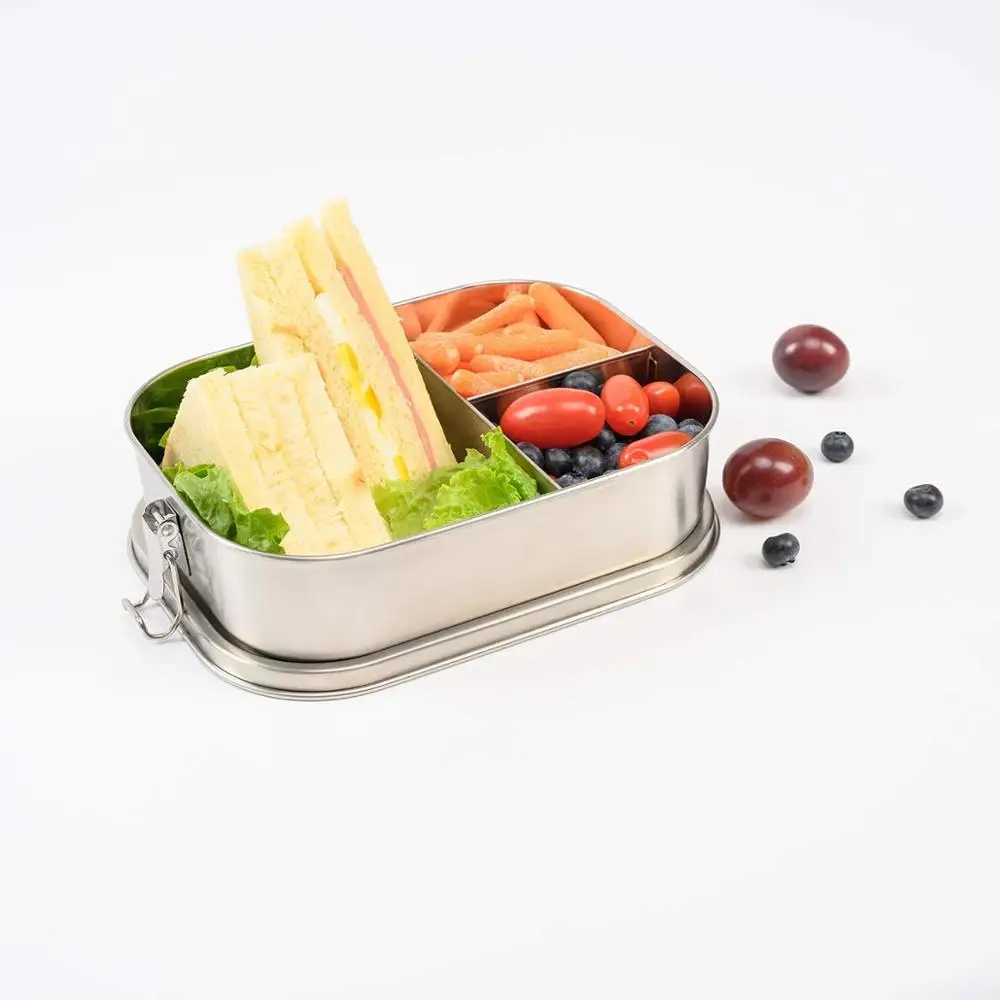 Ланч-бокс Bento из нержавеющей стали для взрослых и детей герметичный