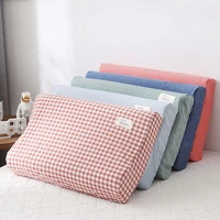 1pcs pillowcase solid color striped bedroom sleeping memory foam latex pillows case 503060404427cm adult kids pillow cover