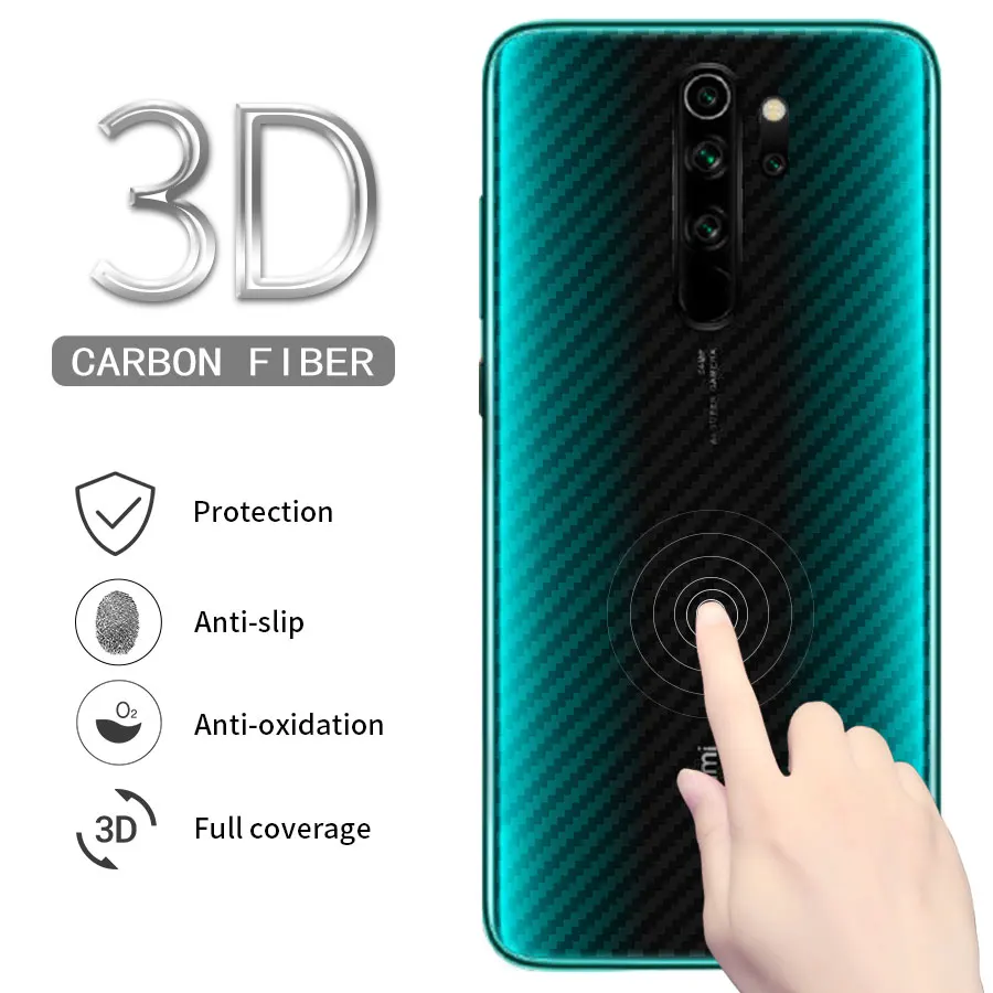3D карбоновое волокно заднего экрана протектор для Xiaomi mi красный Note 8 задняя