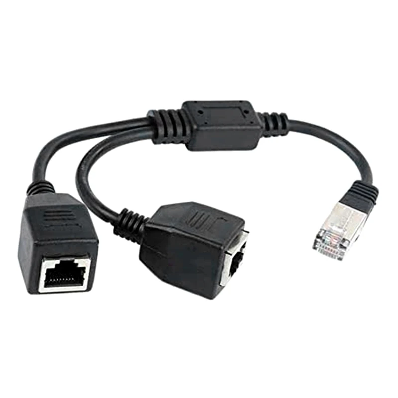 RJ45 1 Male to 2 Female Ethernet Splitter Cable for Super Cat5 Cat6 Cat7 LAN Network Extension Adapter |