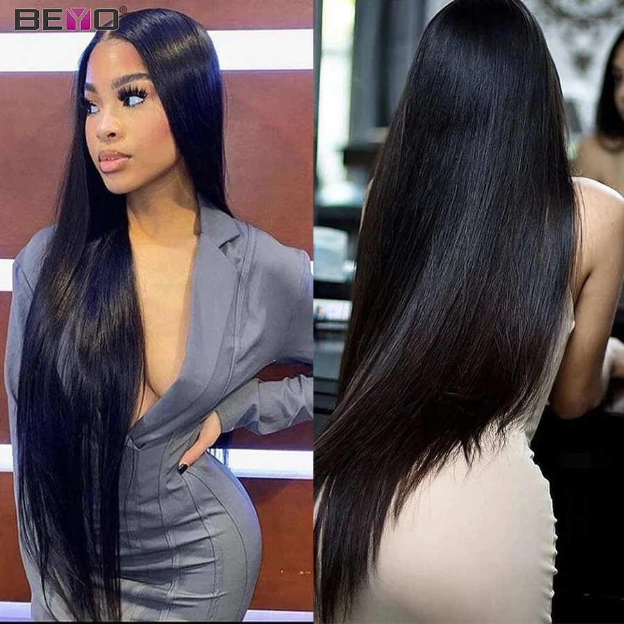 Прямые пряди волос необработанные индийские волосы из 100% натуральных черных Beyo
