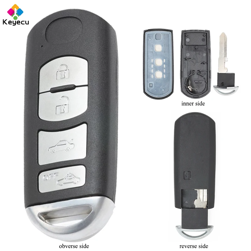 KEYECU Замена дистанционного ключа автомобиля в виде ракушки Чехол-2/ 3/ 4 кнопки +