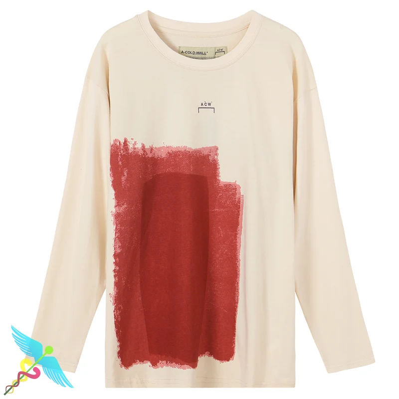 

ACW T Shirts Men Women Couple Clothes A COLD WALL New Fashion Color Block Pattern Print High Quality Full Harajuku Streetwear
