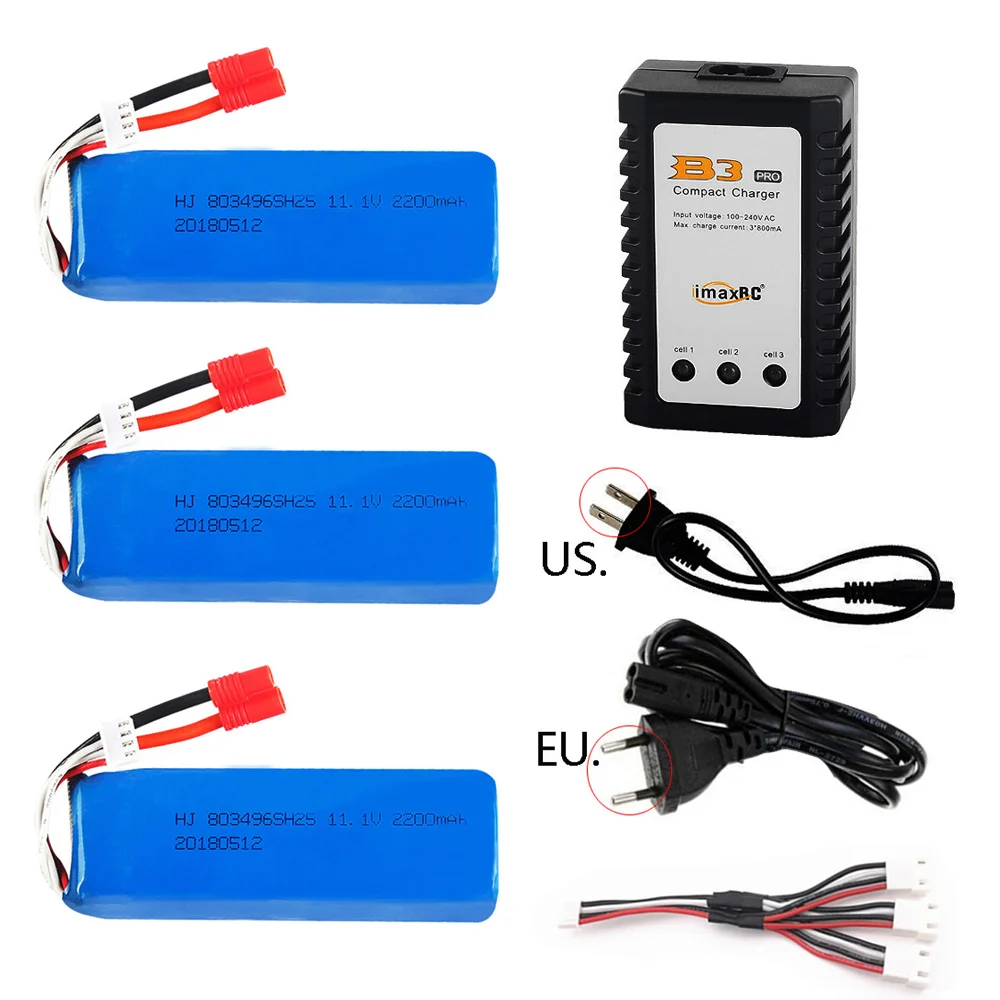 Lipo аккумулятор 803496 11 1 В 2200 мАч с зарядным устройством для квадрокоптера BAYANGTOYS X16