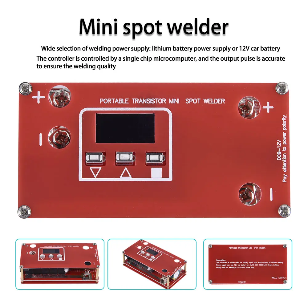 

Mini Spot Welder Machine 18650 Battery Welding Power Supply Nickel Sheet DIY Single Chip Computer Control High Quality