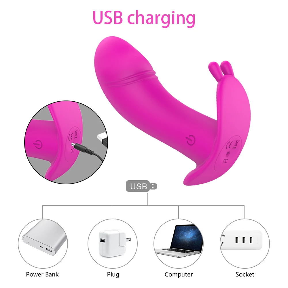 Вибратор Кролик 12 Скоростей Беспроводной удаленный фаллоимитатор вибратор USB