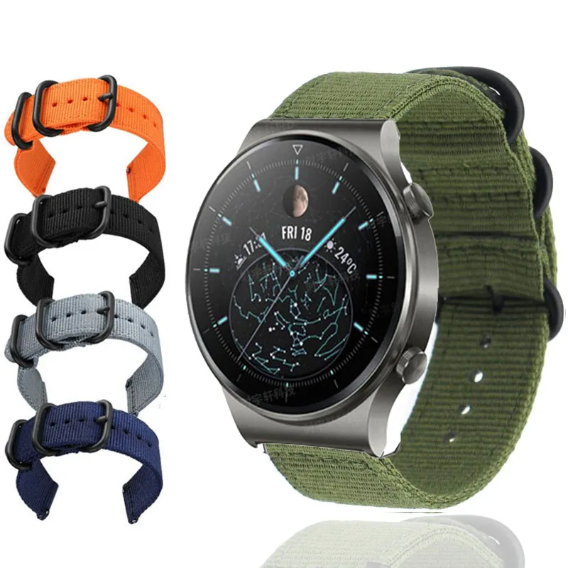 

Сменный ремешок для часов HUAWEI Watch GT 2 Pro, нейлоновый холщовый браслет для наручных часов HUAWEI GT2 Pro