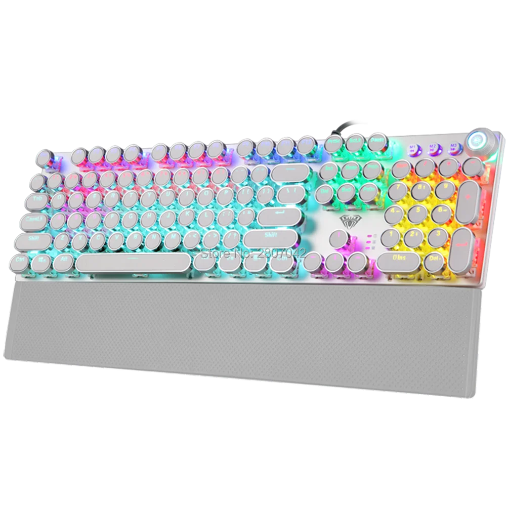 Фото Клавиатура игровая Механическая Проводная со светодиодной подсветкой 87 клавиш