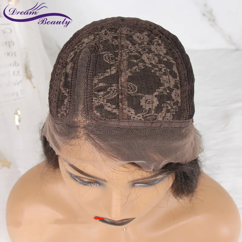 Парик апельсиновый имбирный 13*1 на сетке спереди перуанские натуральные волосы