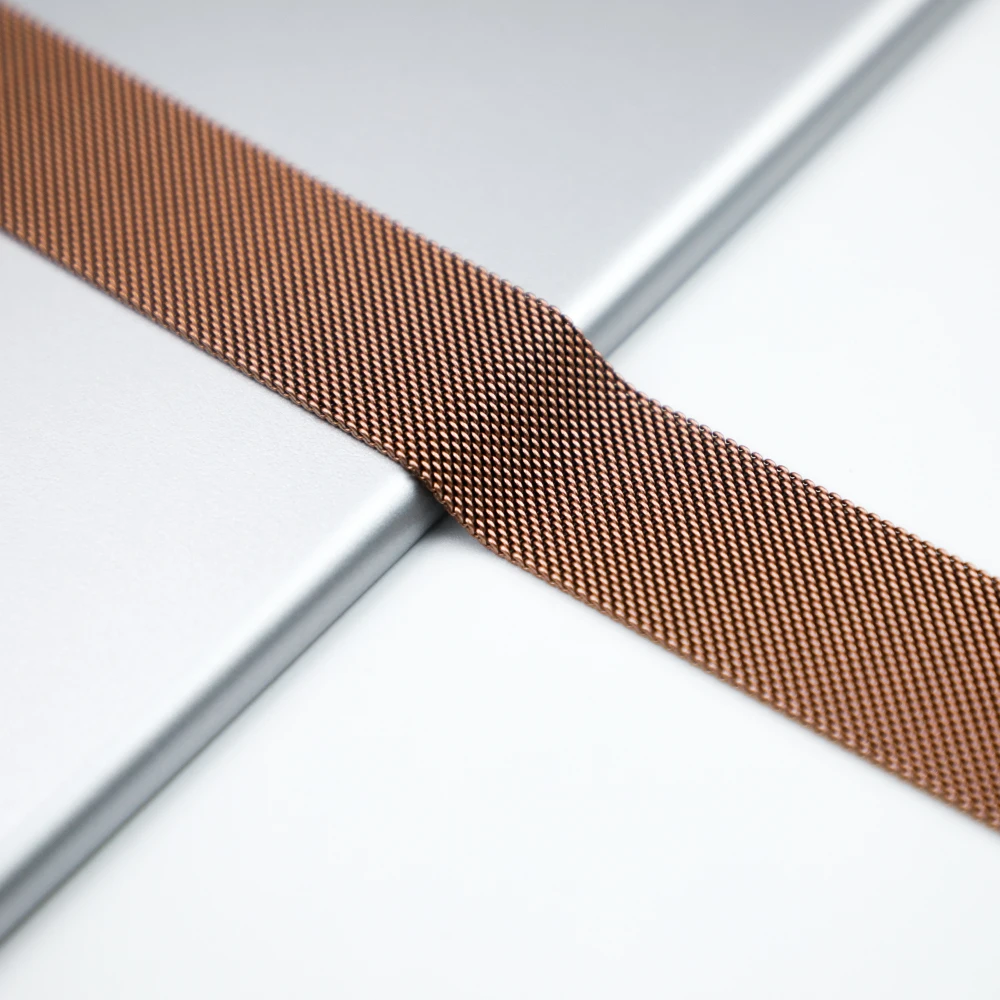 rose gold Ремешок из нержавеющей стали для apple watch 5 4 band correa apple watch 44 мм 40 мм 42 мм 38 мм iwatch 5 4 3 2 1 Миланский петельный ремень - Цвет ремешка: rose gold