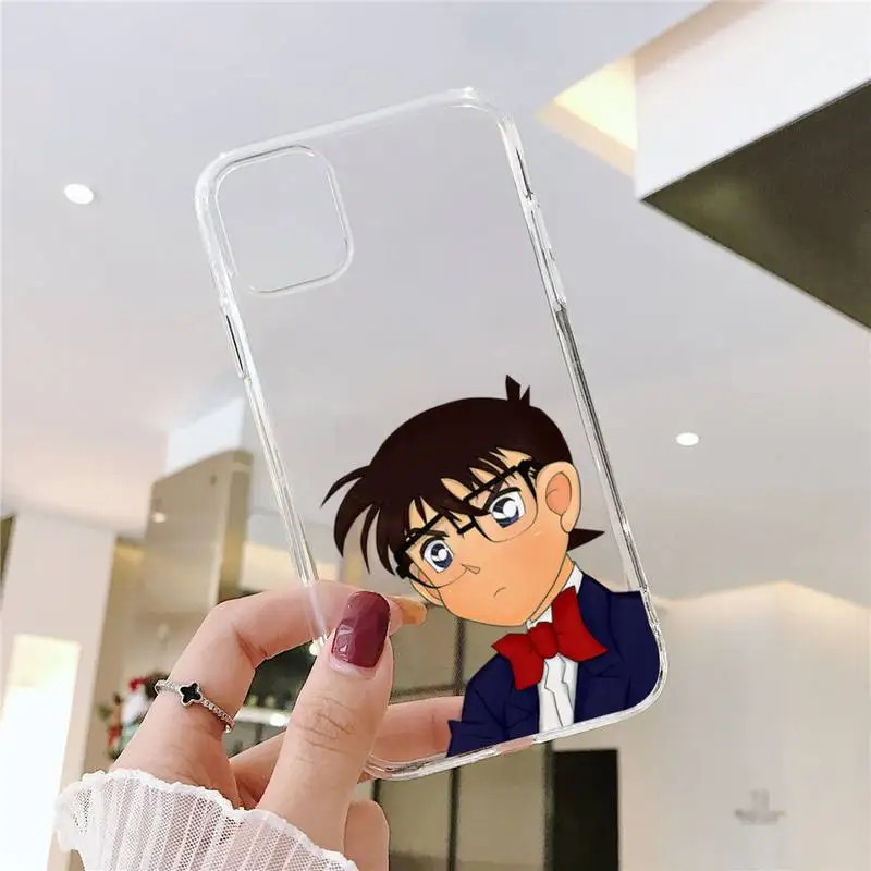 

Detective Conan Phone Case Transparent soft For iphone 5 5s 5c se 6 6s 7 8 11 12 plus mini x xs xr pro max