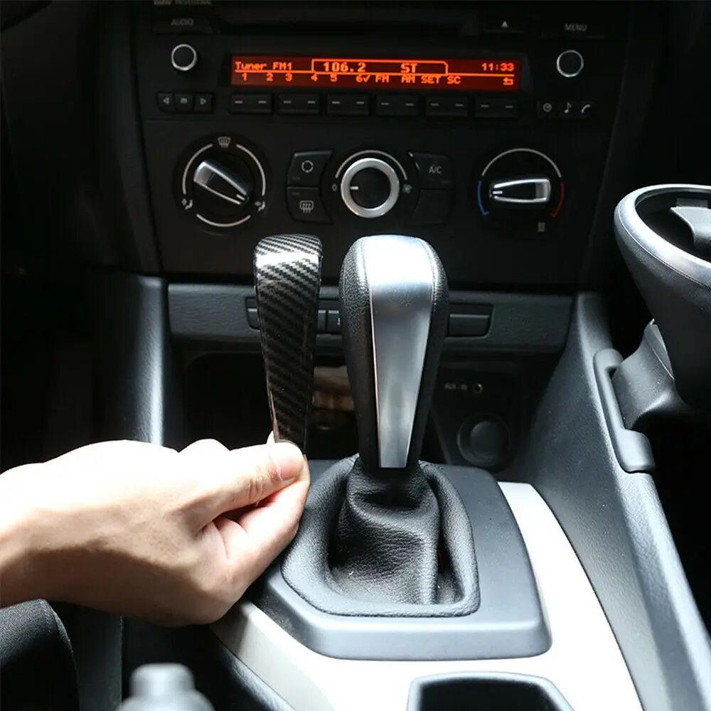 Carbon Fiber Style ForBMW 3 Series E90 E91 E92 E93 Gear Shift Knob Head Cover | Автомобили и мотоциклы