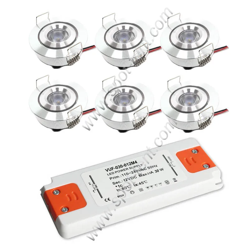 3 Вт DC12V 24В CREE ХТЕ мини светодиодный светильник с тонким Питание CE витрина выставка точечное освещение