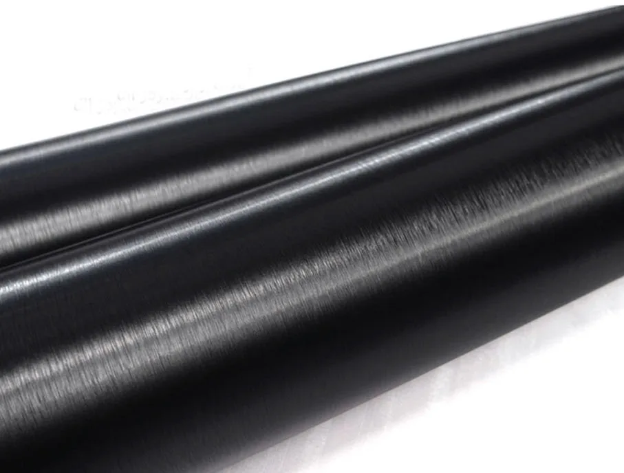 Темно черная металлическая матовая алюминиевая виниловая пленка для отделки