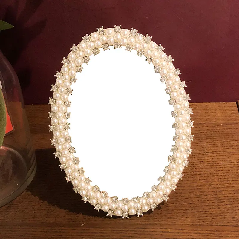 Настольное зеркало для макияжа с Европейским жемчугом настольные зеркала дома