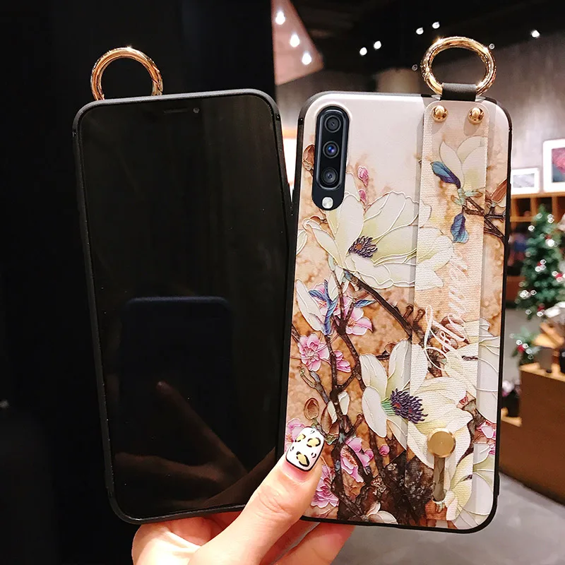 Для samsung Galaxy S8 S9 S10 плюс S10e Note 9 8 A70 A60 A40 A50 A30 A10 A750 цветок ТПУ чехол для телефона с