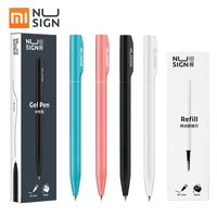 xiaomi nusign gel pen 0 5mm black ink rotary signing pens writing stationery caneta smoothly writing for school office supplies