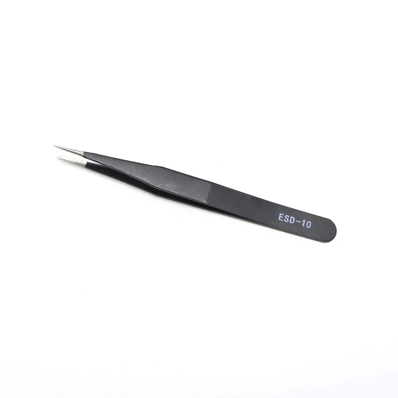 Stainless steel precision ESD anti-static tweezers pointed elbow can be customized tools bird's nest clip grafting eyelash tweez |