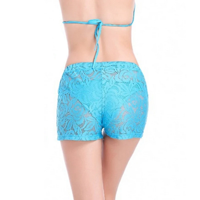 Женские летние кружевные пляжные шорты сексуальное купальное белье для