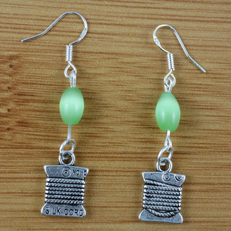 Серьги-подвески в виде оленя винтажный шелковый шнур цветок корона роза журавль