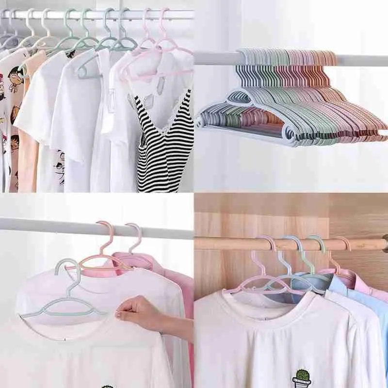 

1pcs Plastic Clothes Racks Anti-skid Clothes Belt Scarf Rack Storage Household Clothing Household Hanger Hanger Organizatio R5L7
