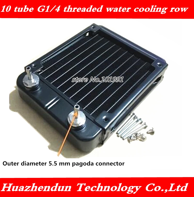 

Notebook phone water-cooled 10 tube G1/4 thread water cold row with outer diameter 5.5mm pagoda joint cold row radiator