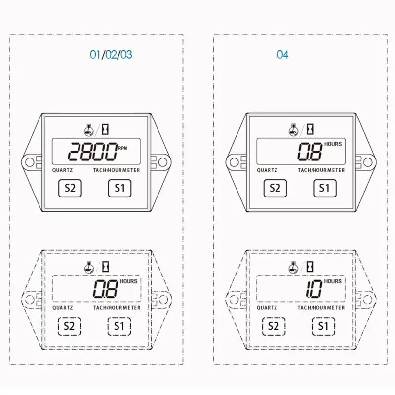

Universal Motorcycle Tachometer Speedometer Accurate Measurement Gauge Digital Display LED Backlight Motorbike Repair