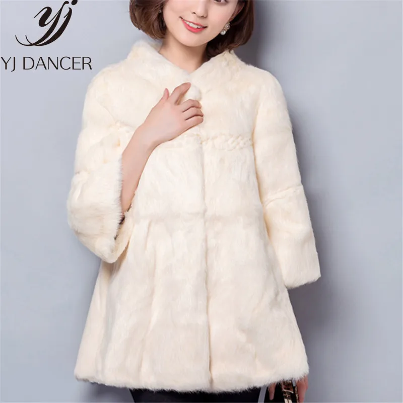 2018 зимняя меховая новая Корейская версия свободного покроя пальто из цельной