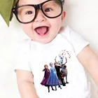 Одежда для младенцев, детские комбинезоны с изображением Эльзы из мультфильма Холодное сердце Анной детская одежда с печатным рисунком для новорожденных; Комбинезоны; Прямая поставка