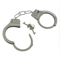 pretend play silver metal handcuffs with keys police role cosplay tools police toy for children