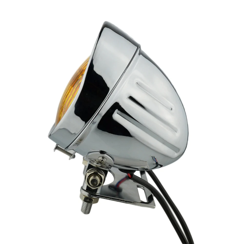 Галогенный мотоциклетный прожектор 4 75 дюйма с нижним креплением хромированный