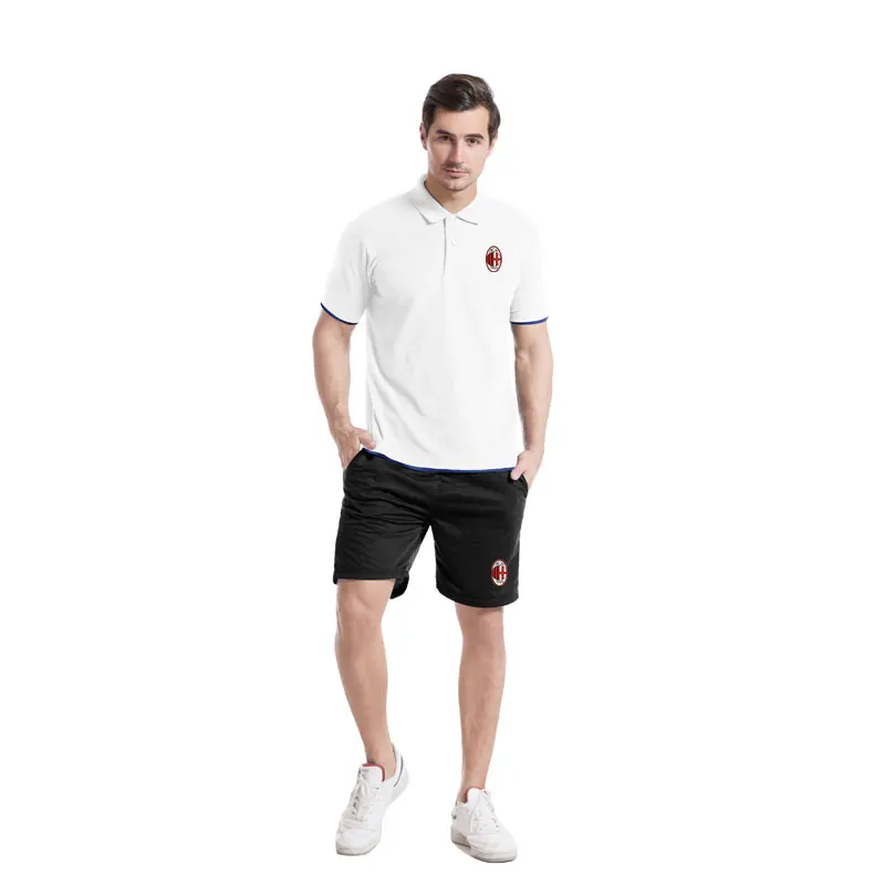 

Short-Sleeved Men Lapel Polo Shirt+Sweat Shorts Two-piece Suit 2021 New Youth Fashion Trend Handsome Half-Sleeved T-shirt Tops