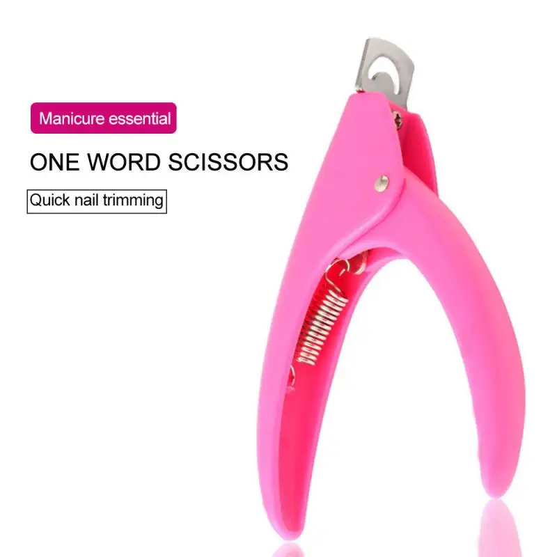 Пластиковые u образные ножницы для французского маникюра ногтей УФ ложный