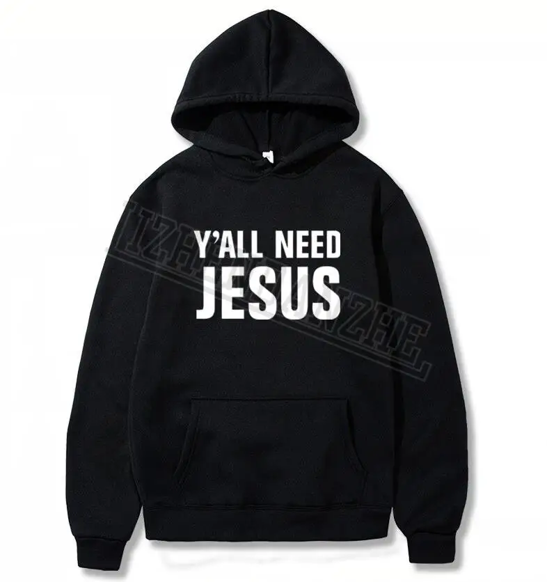Толстовка YALL NEED мужская с изображением Иисуса весна осень мужские повседневные