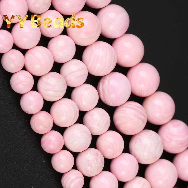 

Top Quality Real Natural Pink Shell Pearl Beads 6mm 8mm 10mm 12mm Round Loose Spacer Charm Beads For Jewelry Making DIY Bracelet
